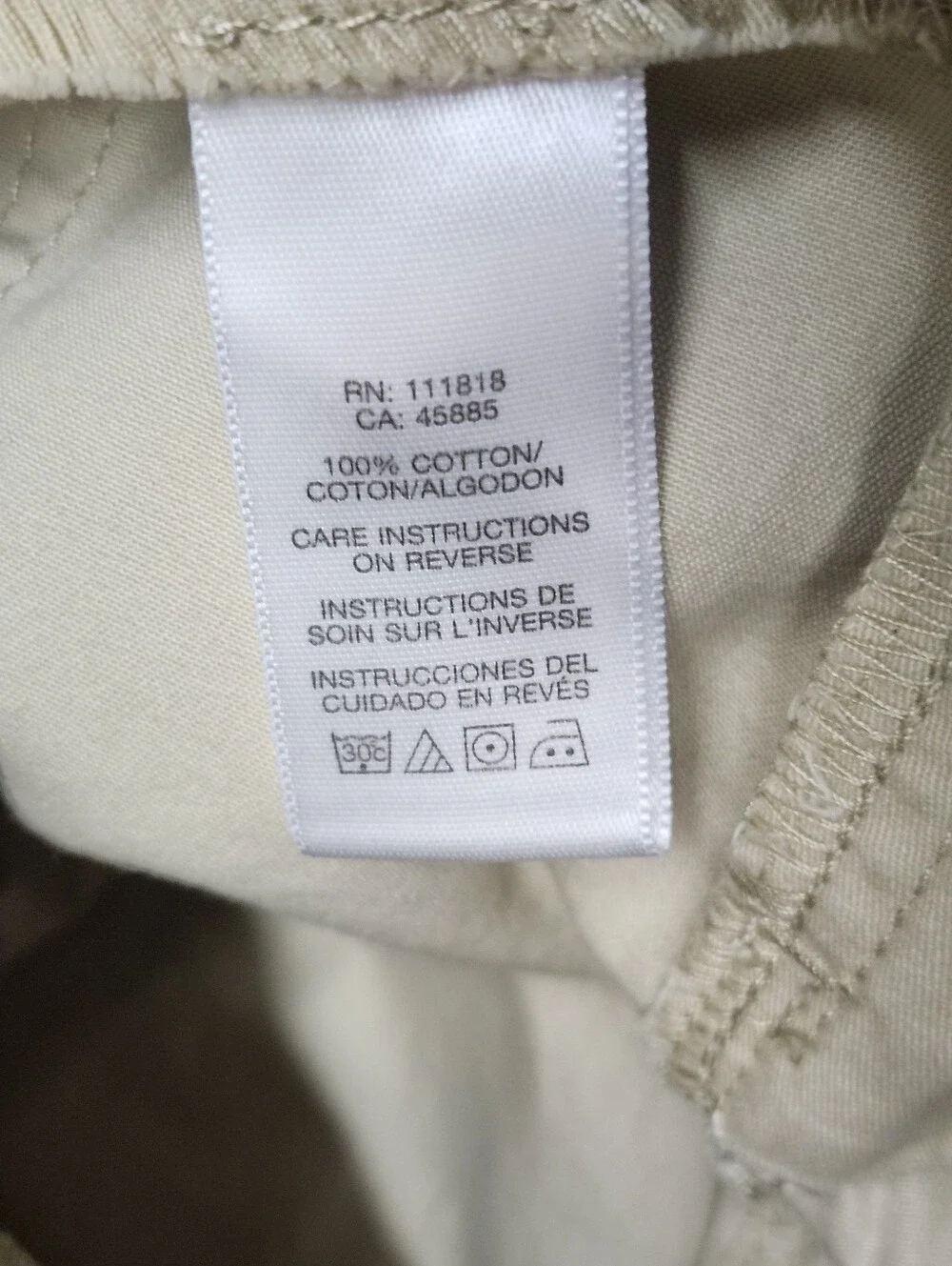 • Michael Kors Women's High-Rise Straight Leg Pants Sz 6 Khaki Beige 100% Cotton